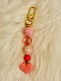 Heart bag charm Keychain