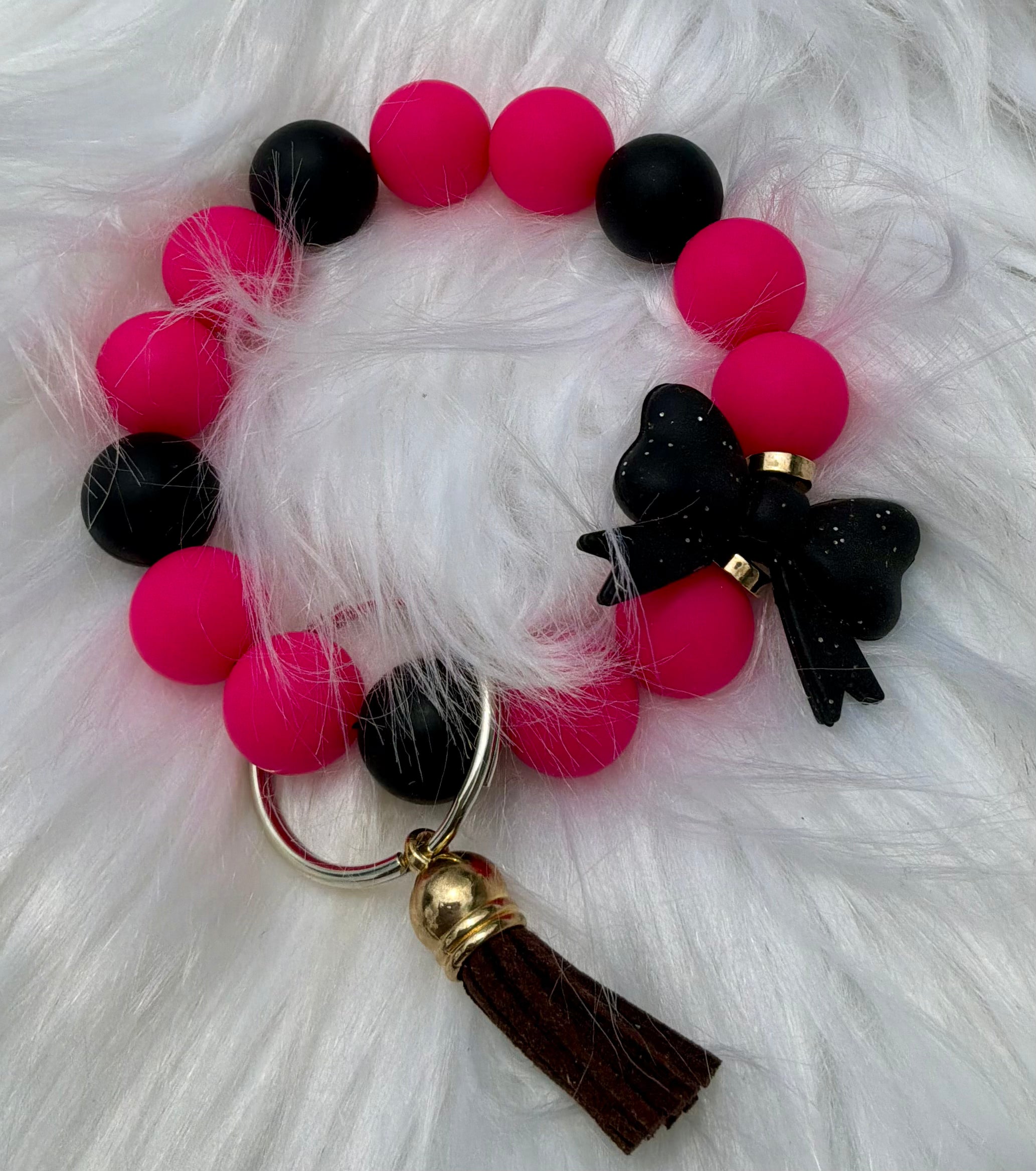 Black Bow Wristlet