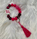 Mama Pink and Black Wristlet