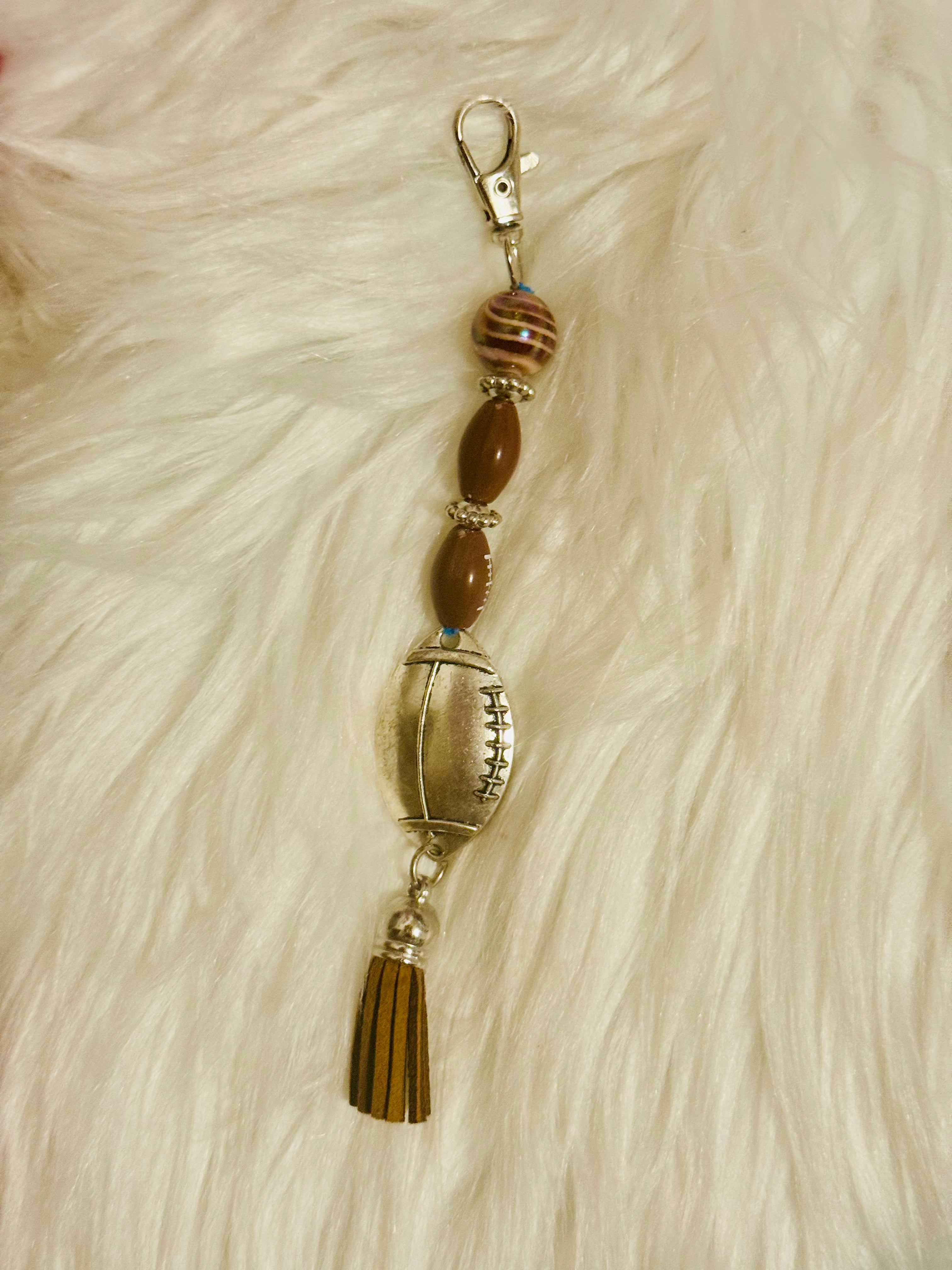 Football bag charm Keychain