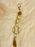 Baseball bag charm  Keychain