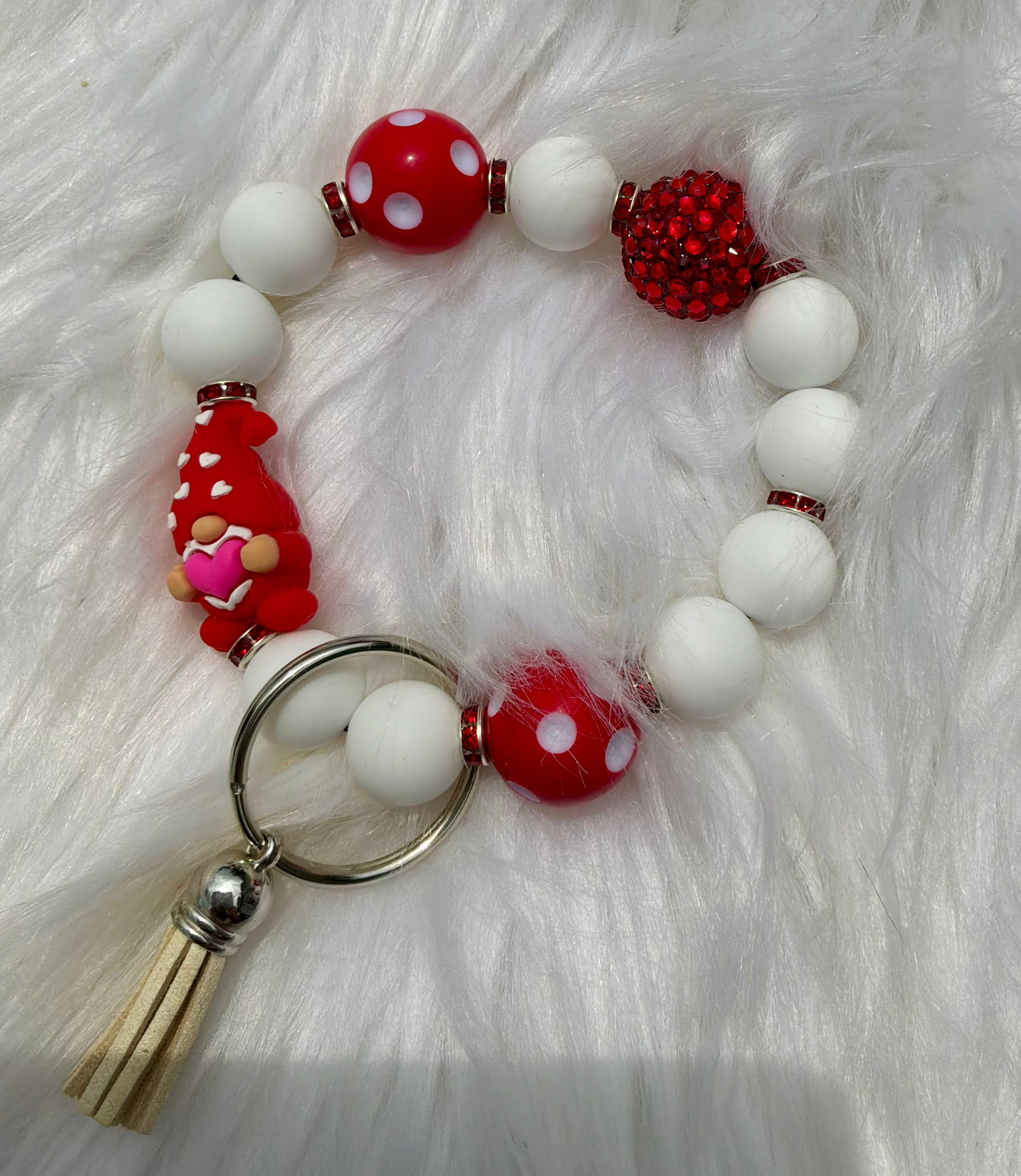 Red Gnome Wristlet