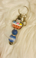 Kitten in yarn keychain
