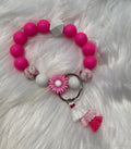 Pink Sunflower Wristlet