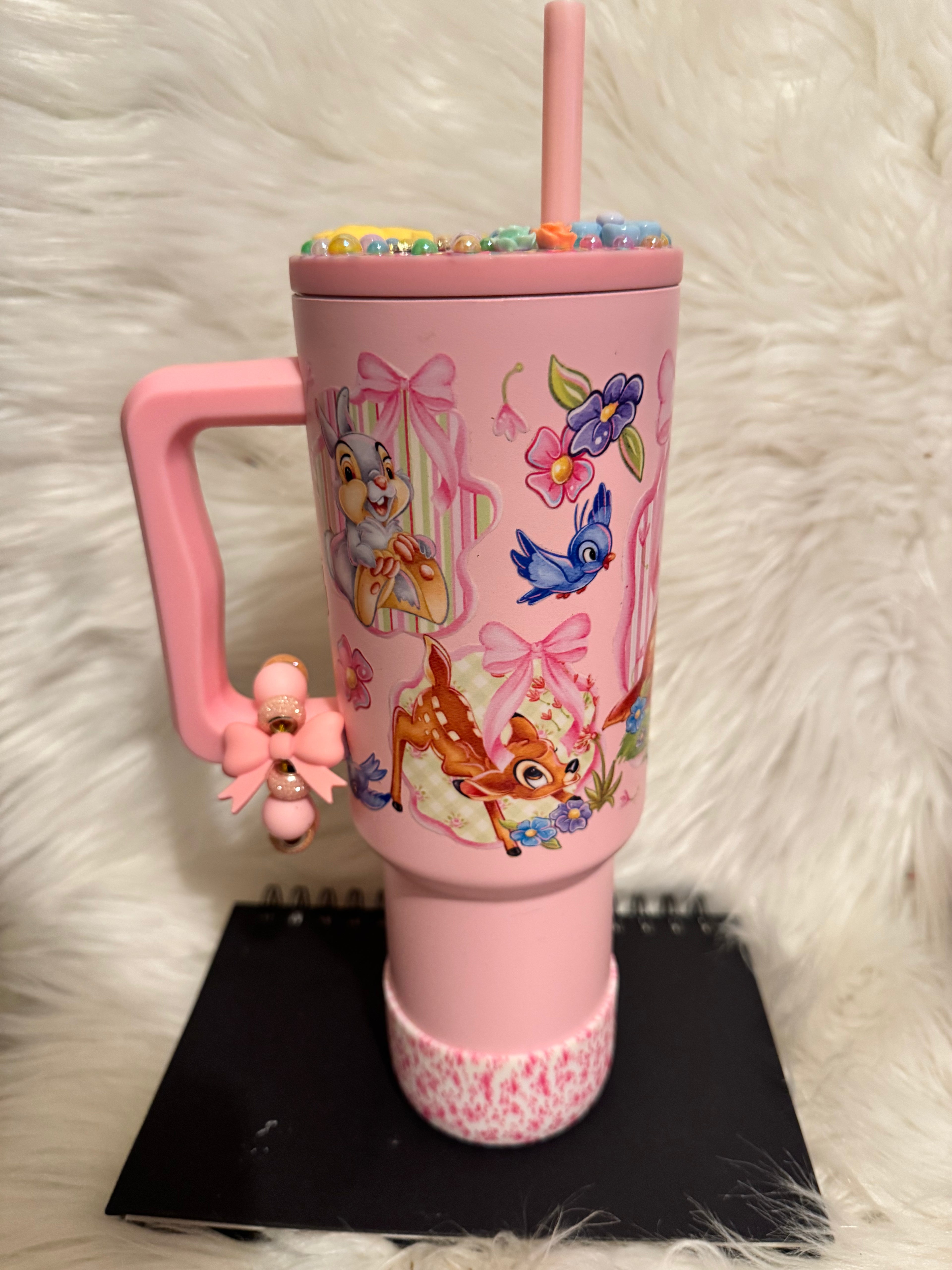 40oz Bambi Tumbler bedazzled