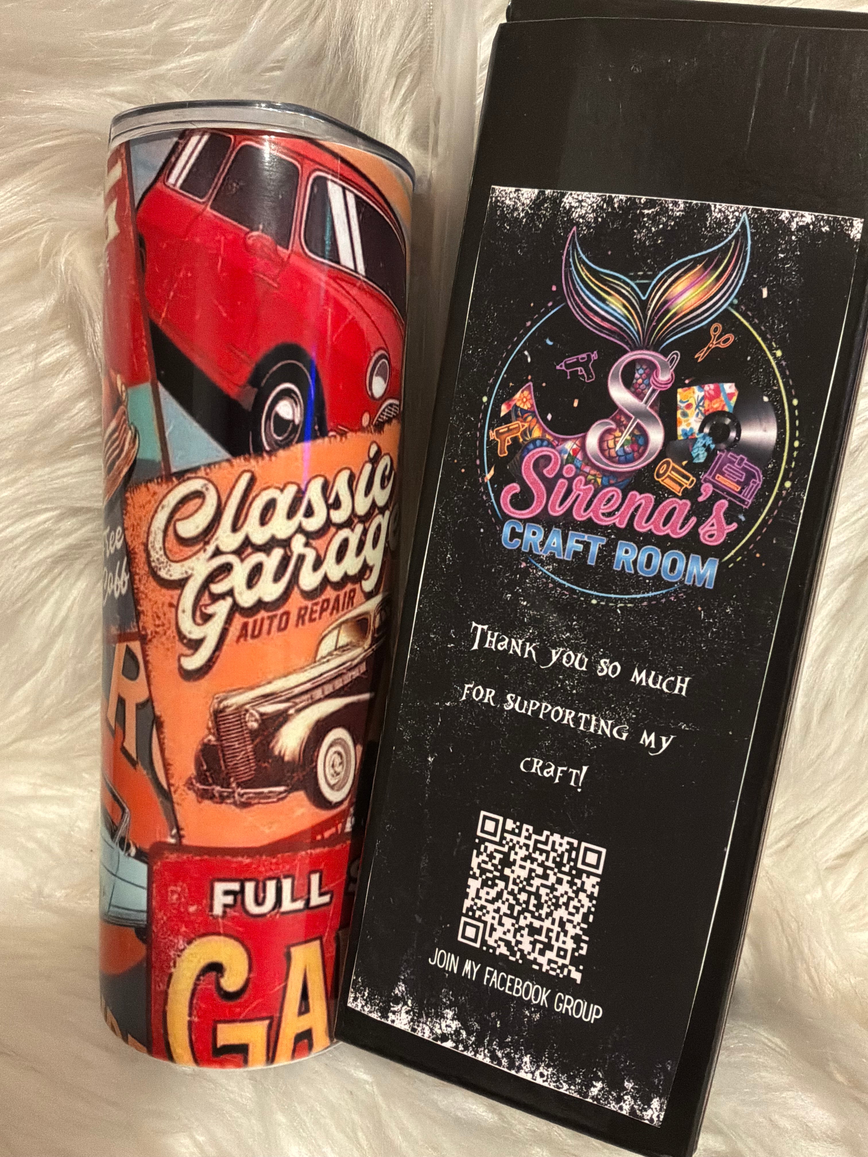 20oz Tumbler- Classic Cars