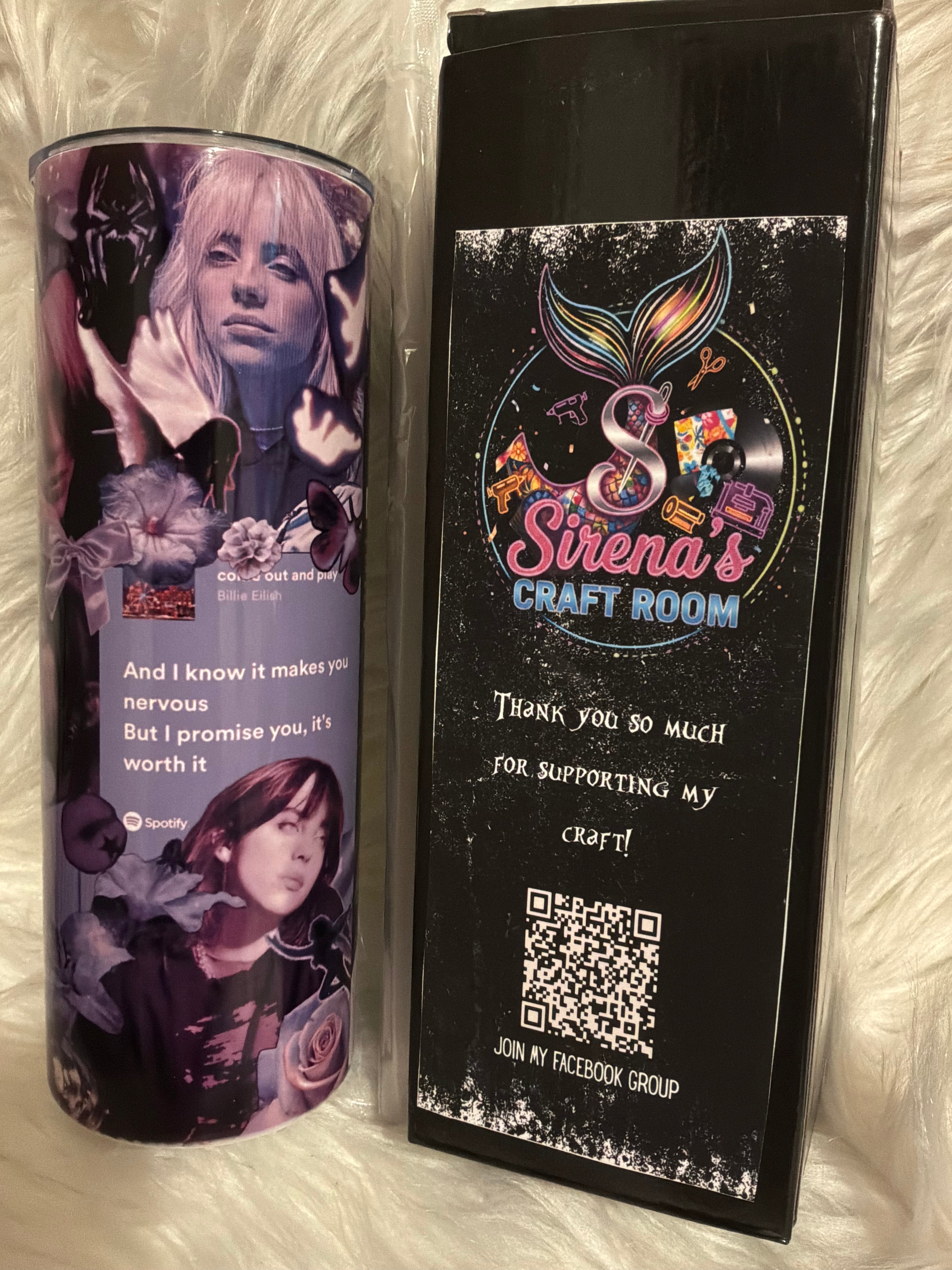 20oz Tumbler- Billie Ellish