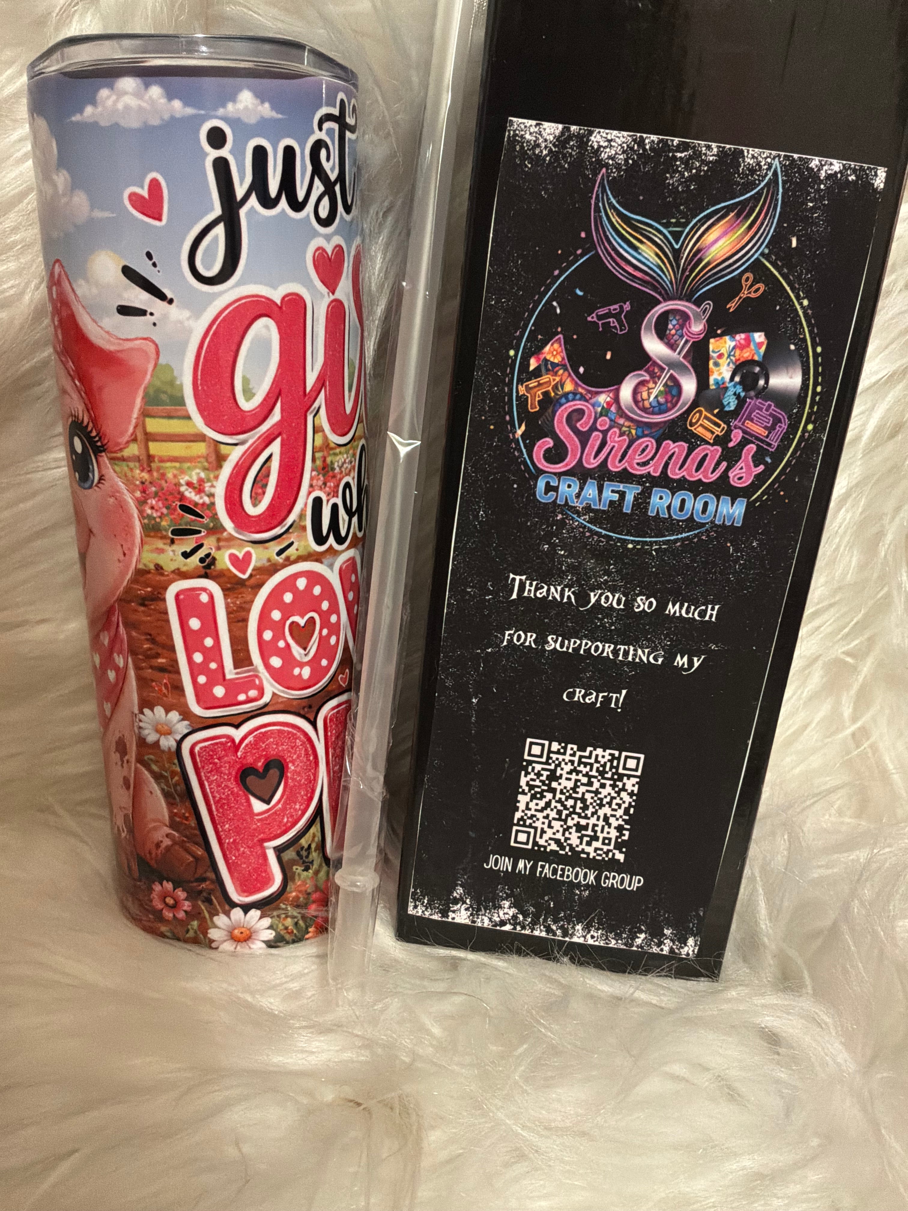 20oz Tumbler- Just A girl Who Loves Pigs