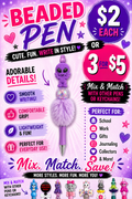 Purple alien fluffy  -Pen
