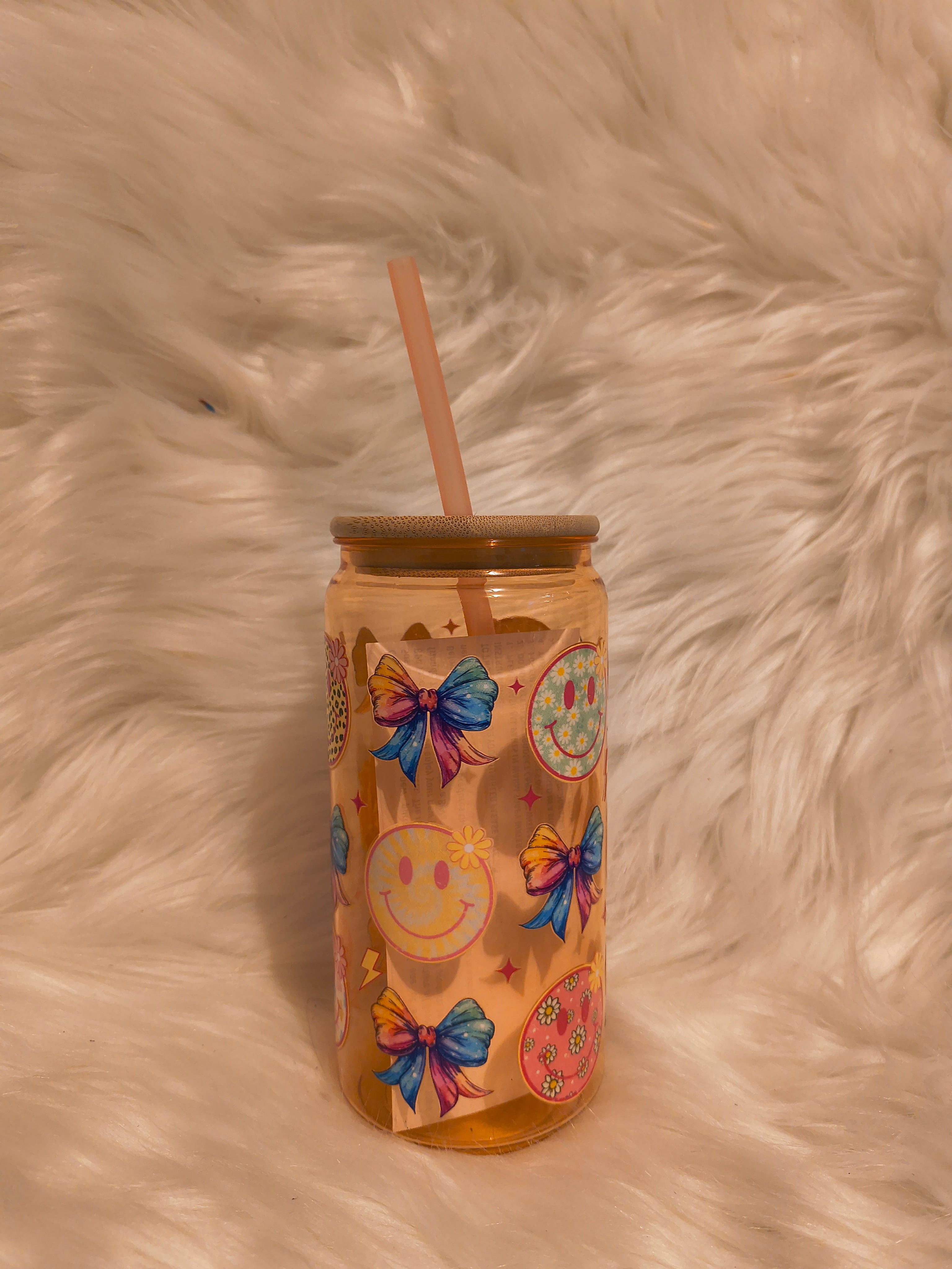 Retro Smiley -PLASTIC 21oz