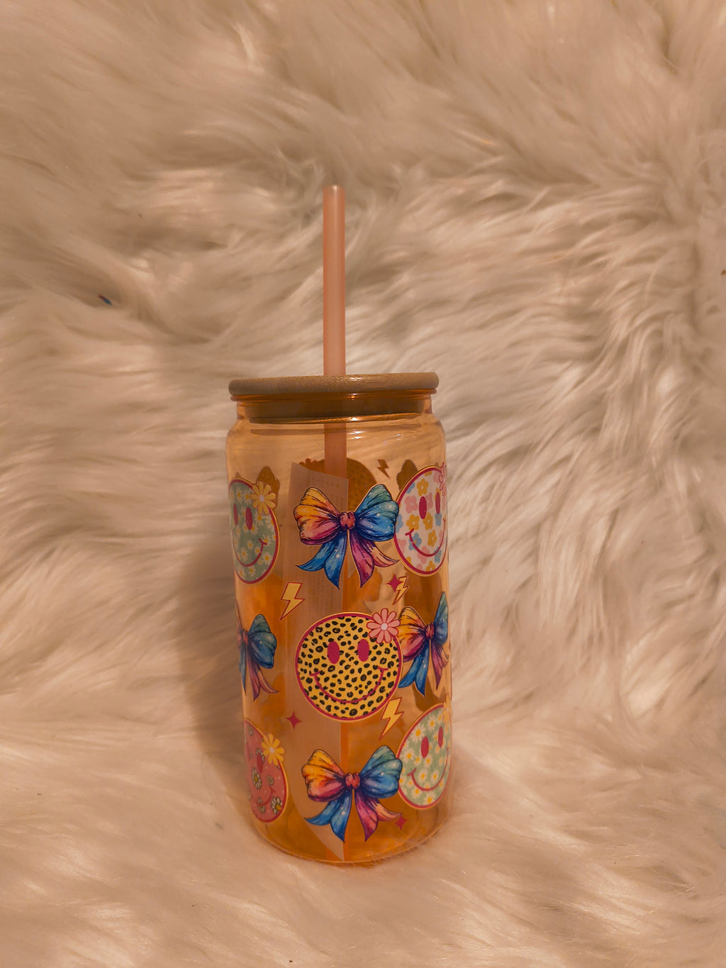 Retro Smiley -PLASTIC 21oz