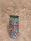 Pastel Flowers  -PLASTIC 21oz