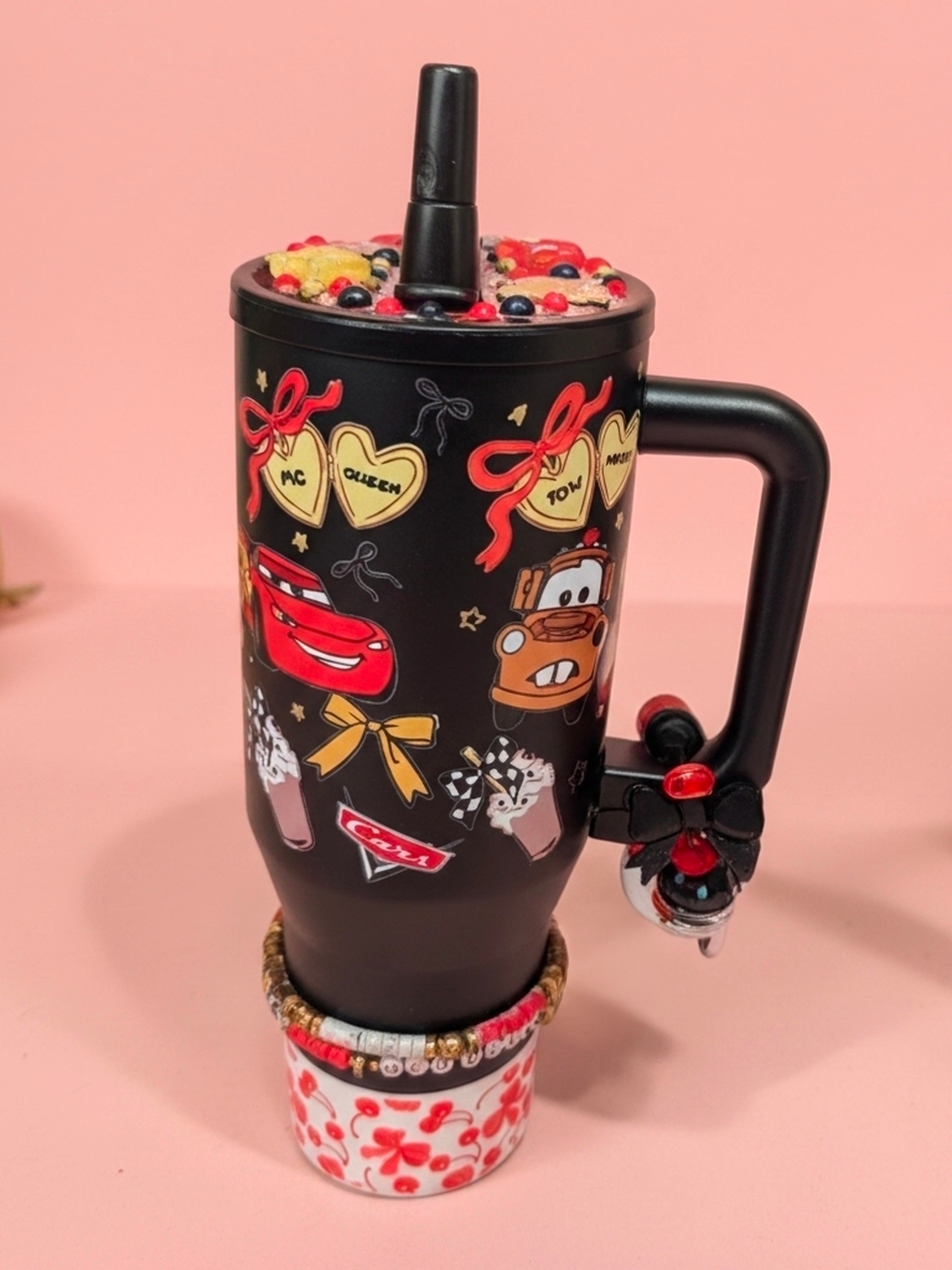 40oz Cars BEDAZZLED tumbler