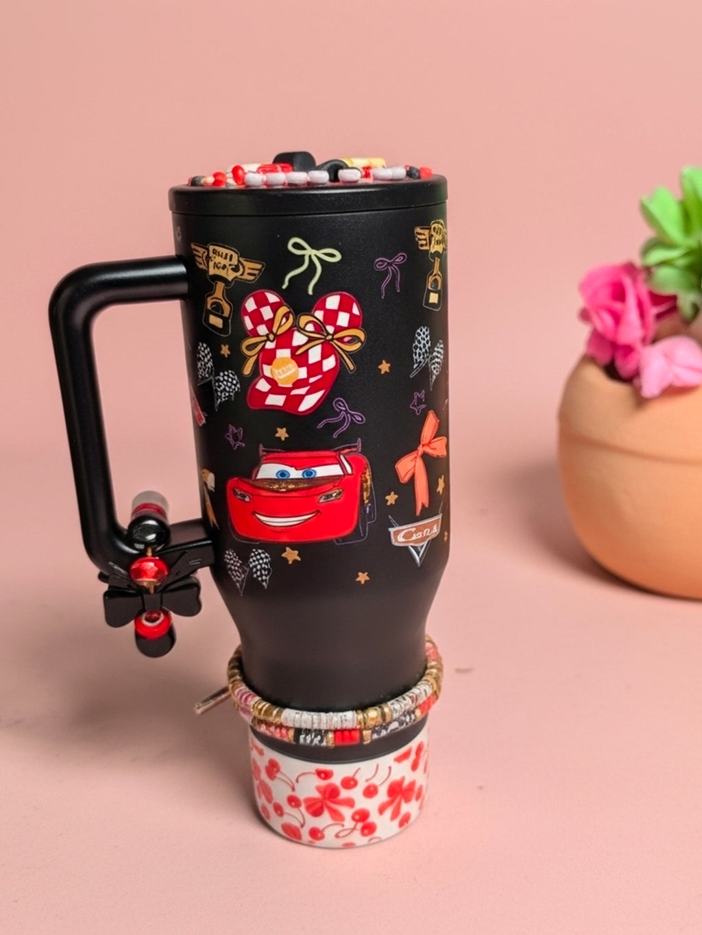 40oz Cars BEDAZZLED tumbler